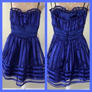Arden B Blue Strapless Dress